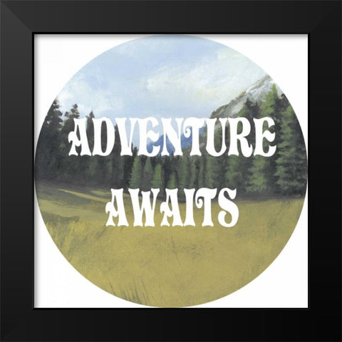 Adventure Typography III Black Modern Wood Framed Art Print by McCavitt, Naomi