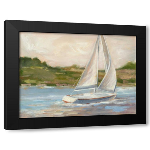 Off the Coast II Black Modern Wood Framed Art Print by Harper, Ethan
