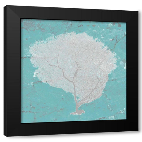 Graphic Sea Fan IX Black Modern Wood Framed Art Print by Studio W