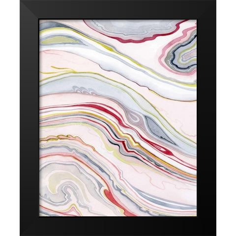 Watercolor Marbling II Black Modern Wood Framed Art Print by Popp, Grace