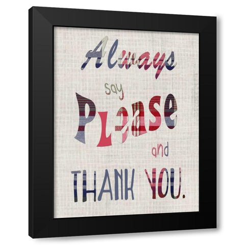 Manners I Black Modern Wood Framed Art Print by Ludwig, Alicia