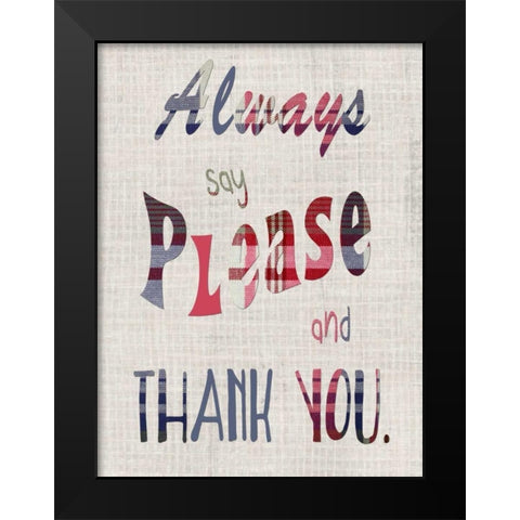 Manners I Black Modern Wood Framed Art Print by Ludwig, Alicia