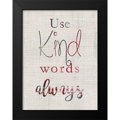 Manners V Black Modern Wood Framed Art Print by Ludwig, Alicia