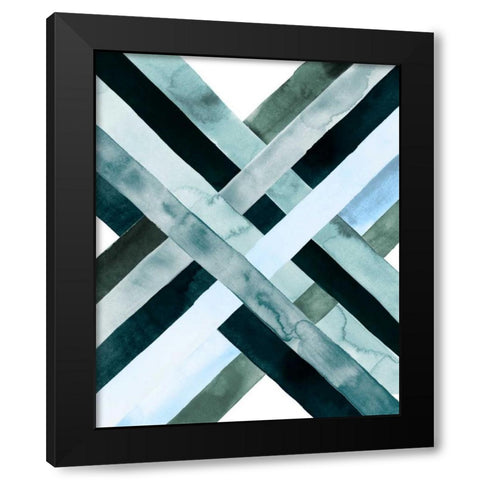 Watercolor Weave I Black Modern Wood Framed Art Print with Double Matting by Popp, Grace