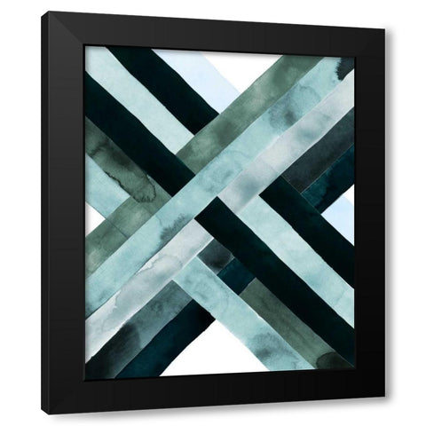 Watercolor Weave II Black Modern Wood Framed Art Print by Popp, Grace
