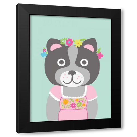 Fancy Animals III Black Modern Wood Framed Art Print with Double Matting by Zarris, Chariklia