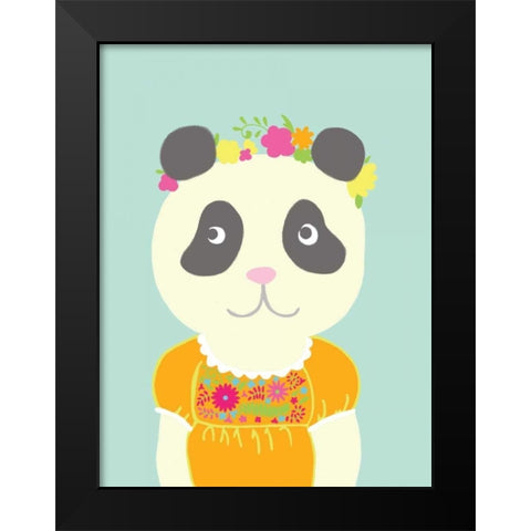 Fancy Animals IV Black Modern Wood Framed Art Print by Zarris, Chariklia