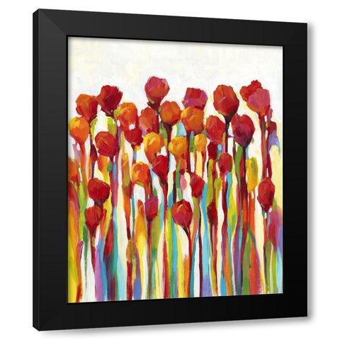 Custom Bursting with Color I Black Modern Wood Framed Art Print by OToole, Tim