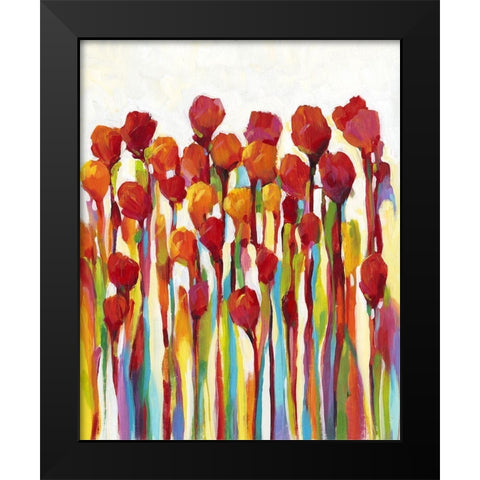 Custom Bursting with Color I Black Modern Wood Framed Art Print by OToole, Tim