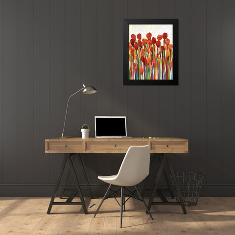 Custom Bursting with Color II Black Modern Wood Framed Art Print by OToole, Tim