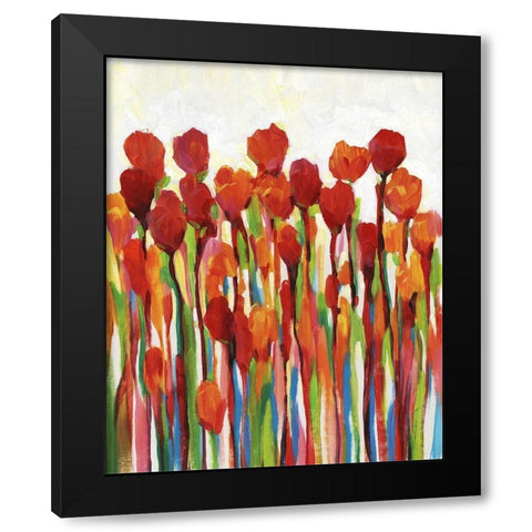 Custom Bursting with Color II Black Modern Wood Framed Art Print by OToole, Tim