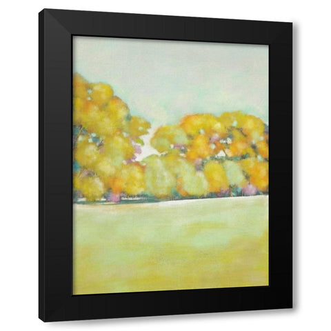 Golden Landscape I Black Modern Wood Framed Art Print with Double Matting by Zarris, Chariklia