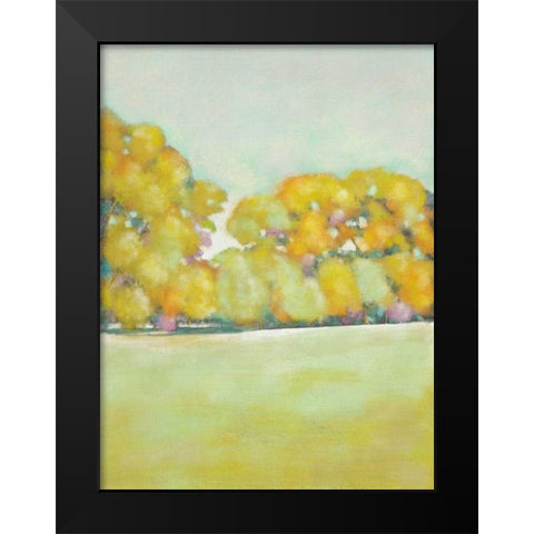 Golden Landscape I Black Modern Wood Framed Art Print by Zarris, Chariklia