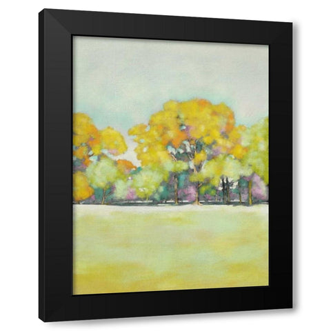 Golden Landscape II Black Modern Wood Framed Art Print with Double Matting by Zarris, Chariklia