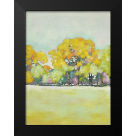 Golden Landscape II Black Modern Wood Framed Art Print by Zarris, Chariklia