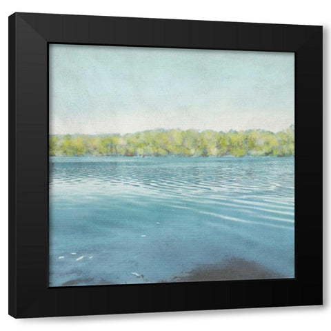 Flat Water I Black Modern Wood Framed Art Print with Double Matting by Zarris, Chariklia