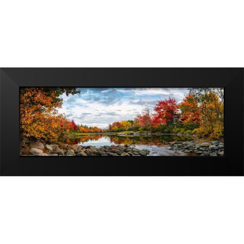 Northeast Creek Panorama Black Modern Wood Framed Art Print by Head, Danny