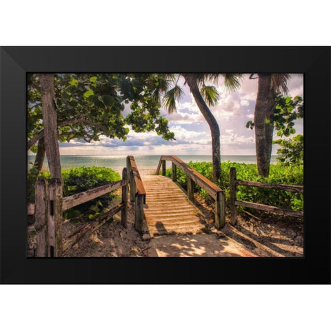 Beach Access  Black Modern Wood Framed Art Print by Head, Danny