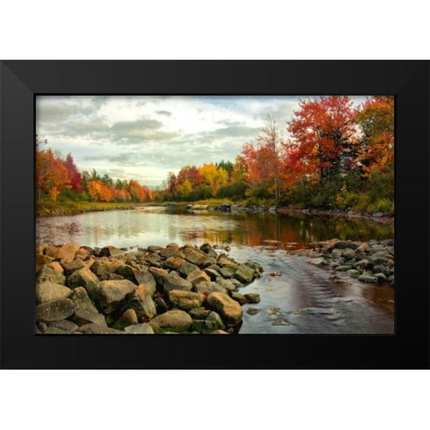 Northeast Creek Black Modern Wood Framed Art Print by Head, Danny
