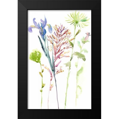 Watercolor Floral Study III Black Modern Wood Framed Art Print by Wang, Melissa