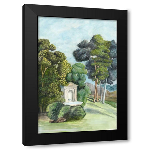 Scenic French Wallpaper I Black Modern Wood Framed Art Print with Double Matting by McCavitt, Naomi