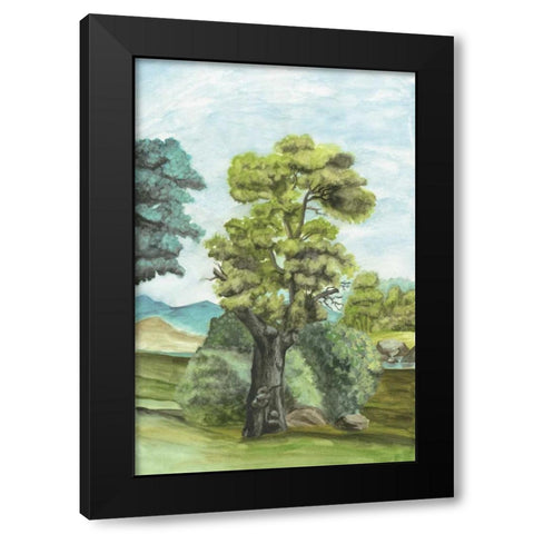 Scenic French Wallpaper II Black Modern Wood Framed Art Print by McCavitt, Naomi