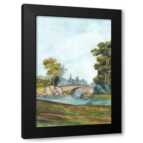 Scenic French Wallpaper III Black Modern Wood Framed Art Print with Double Matting by McCavitt, Naomi