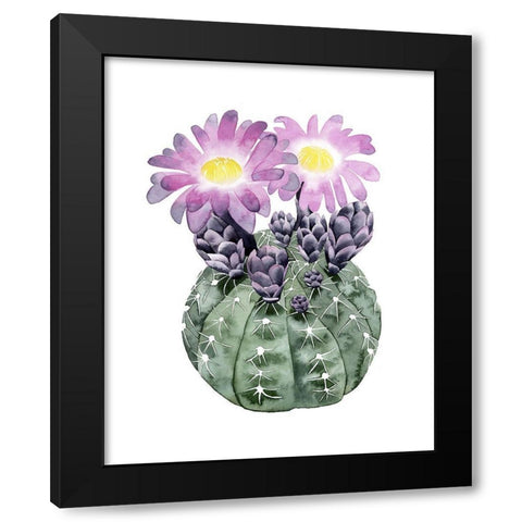 Custom Cactus Bloom IV Black Modern Wood Framed Art Print with Double Matting by Popp, Grace