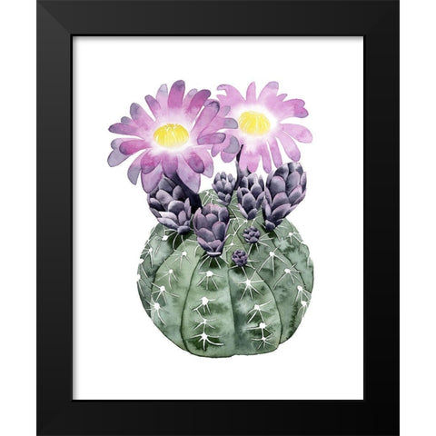 Custom Cactus Bloom IV Black Modern Wood Framed Art Print by Popp, Grace
