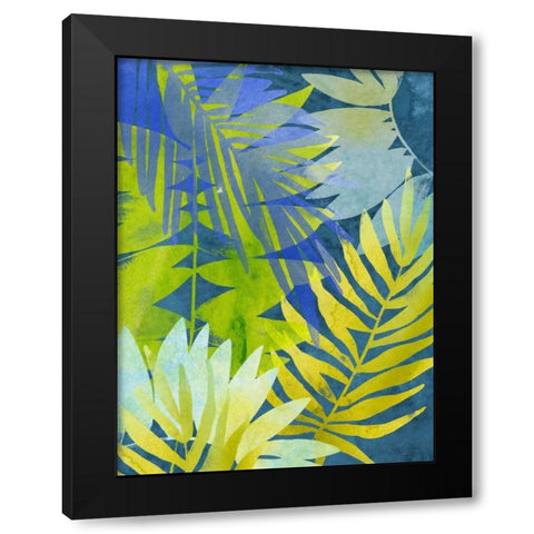 Tropical Indigo I Black Modern Wood Framed Art Print by Vess, June Erica