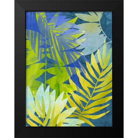 Tropical Indigo I Black Modern Wood Framed Art Print by Vess, June Erica