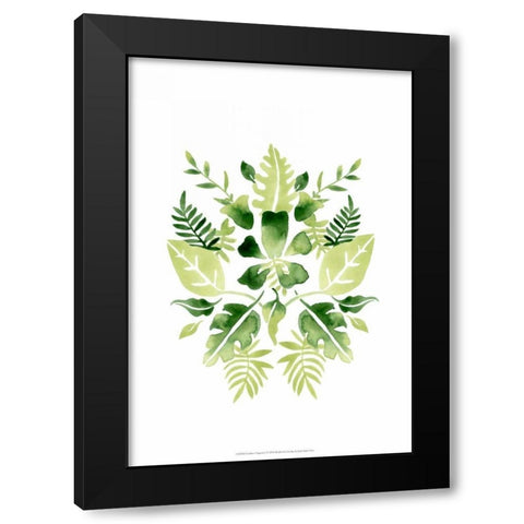 Verdant Vignette I Black Modern Wood Framed Art Print by Vess, June Erica