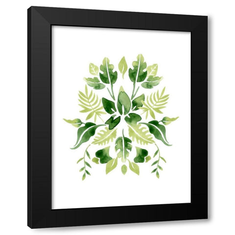 Verdant Vignette II Black Modern Wood Framed Art Print by Vess, June Erica