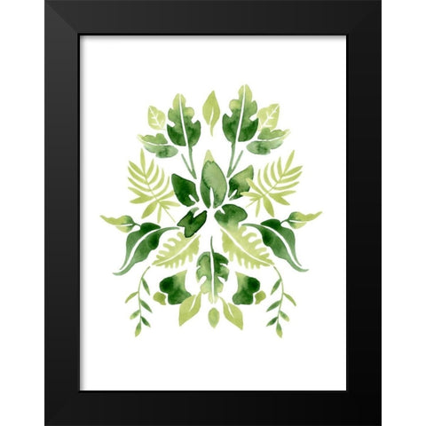 Verdant Vignette II Black Modern Wood Framed Art Print by Vess, June Erica
