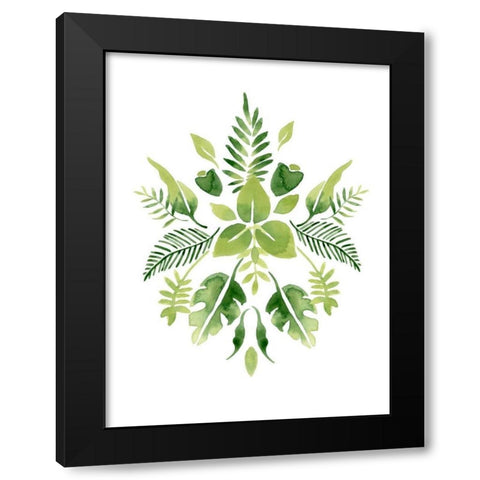 Verdant Vignette III Black Modern Wood Framed Art Print with Double Matting by Vess, June Erica