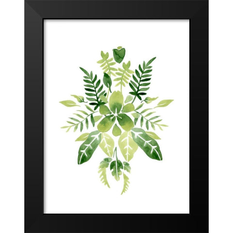 Verdant Vignette IV Black Modern Wood Framed Art Print by Vess, June Erica
