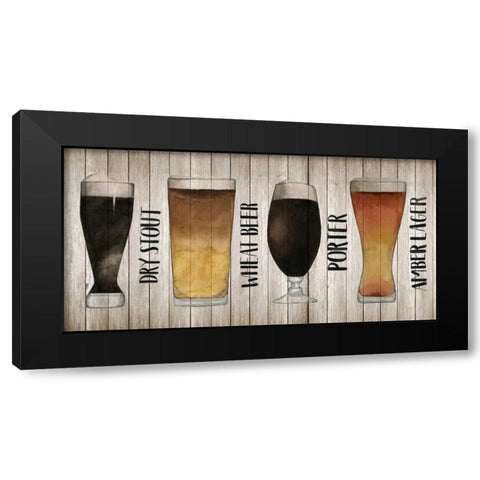 Beer Chart II Black Modern Wood Framed Art Print with Double Matting by Popp, Grace