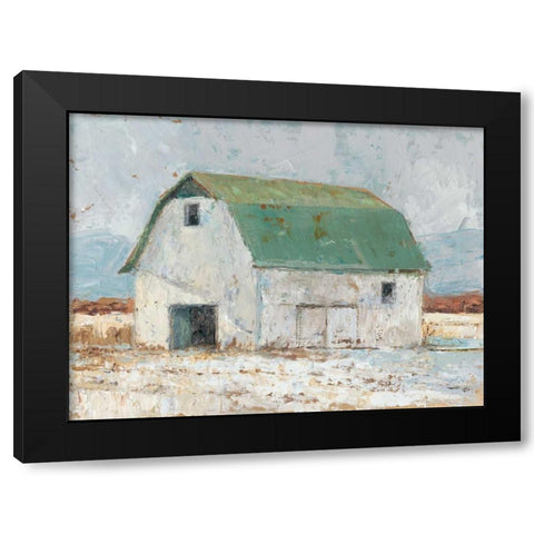 Whitewashed Barn II Black Modern Wood Framed Art Print by Harper, Ethan