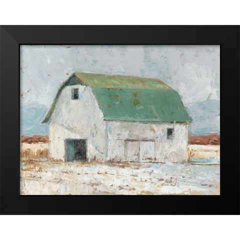 Whitewashed Barn II Black Modern Wood Framed Art Print by Harper, Ethan