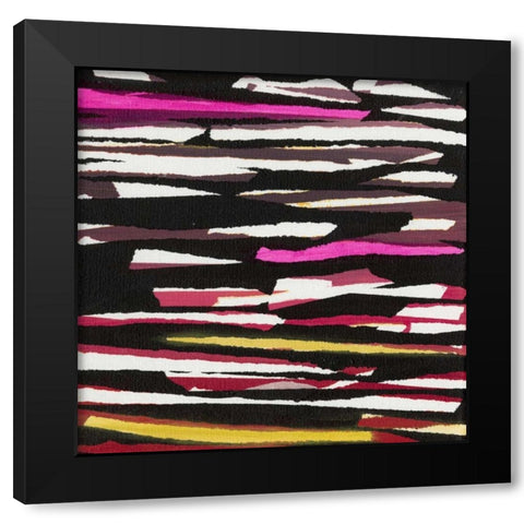 Torn I Black Modern Wood Framed Art Print with Double Matting by Fuchs, Jodi
