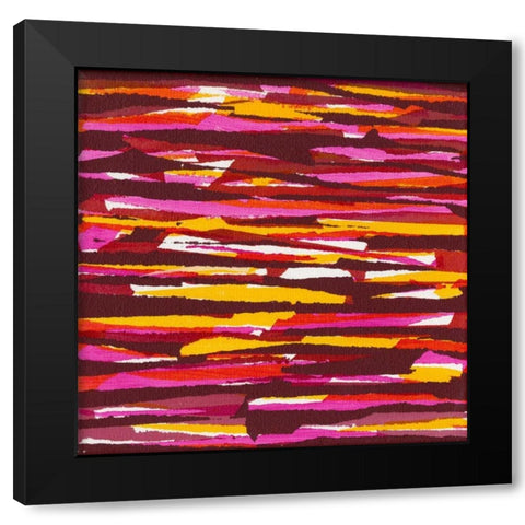 Torn II Black Modern Wood Framed Art Print by Fuchs, Jodi