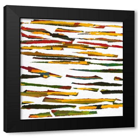 Torn III Black Modern Wood Framed Art Print by Fuchs, Jodi