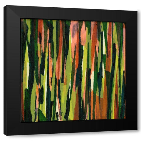 Torn VI Black Modern Wood Framed Art Print with Double Matting by Fuchs, Jodi