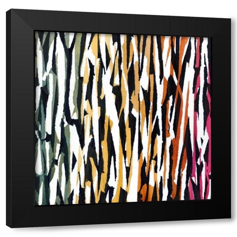 Torn VII Black Modern Wood Framed Art Print with Double Matting by Fuchs, Jodi