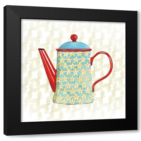 Sweet Teapot VI Black Modern Wood Framed Art Print with Double Matting by Popp, Grace