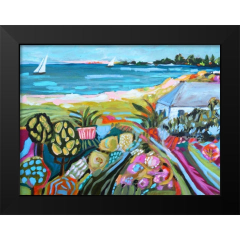 Nautical Whimsy I Black Modern Wood Framed Art Print by Fields, Karen