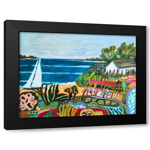 Nautical Whimsy II Black Modern Wood Framed Art Print with Double Matting by Fields, Karen