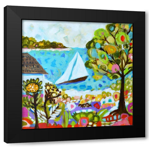 Nautical Whimsy V Black Modern Wood Framed Art Print by Fields, Karen
