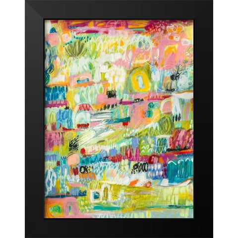 Boho Garden II Black Modern Wood Framed Art Print by Fields, Karen
