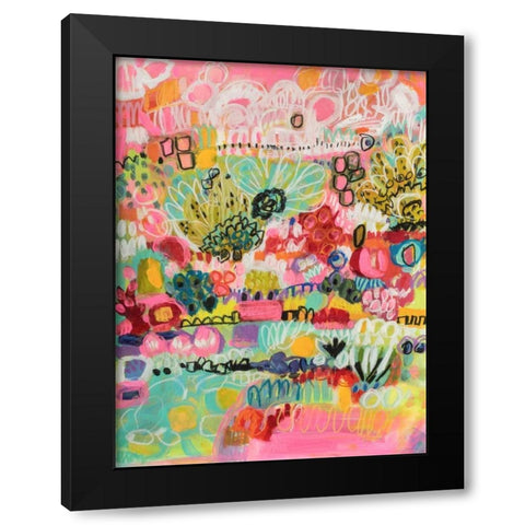 Boho Garden III Black Modern Wood Framed Art Print by Fields, Karen